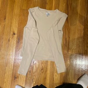 Divided H&M Long Sleeve Shirt- Beige (S)